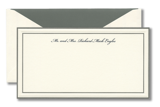 Gray Multi Bordered Monarch Correspondence Cards